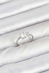 Pirinç Gold Renk Zirkon Taşlı Kadın Yüzük