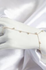 Pirinç Zirkon Taşlı Sallantılı Model Gold Renk Kadın Şahmeran