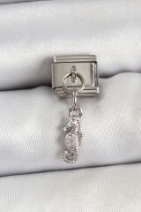 316L Çelik Sallantılı Deniz Atı Model Gümüş Renk Nomination Charm