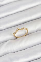 Pirinç Gold Renk Manifest Kadın Yüzük