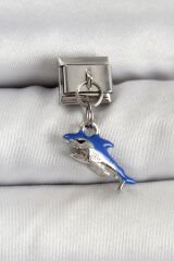 316L Çelik Sallantılı Köpekbalığı Model Gümüş Renk Nomination Charm