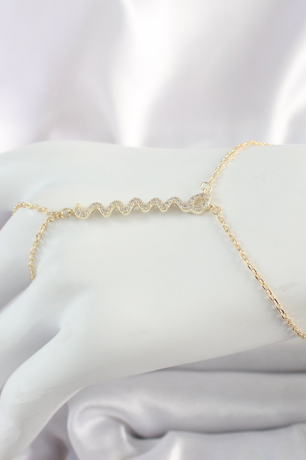 Pirinç Gold Renk Zirkon Taşlı Yılan Model Kadın Şahmeran