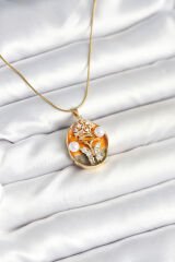 316L Çelik Zincir Kelebek Model Sanatsal Portre Kadın Kolye