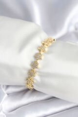 Pirinç Gold Renk Yıldız Model Kadın Bileklik
