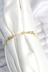 Pirinç Gold Renk Halley Yıldız Model Kadın Bileklik