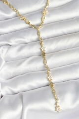 Pirinç Gold Renk Kadın Manifest Kolye