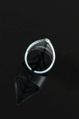 Metal Eskitme Gümüş Renk Otantik Ayarlamalı Bayan Yüzük
