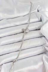 Pirinç Gümüş Renk Zirkon Taşlı Kuğu Model Kadın Bileklik