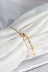 Yıldız Model Asansörlü Gold Renk Kadın Bileklik