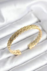 Ezme Zincir Model Gold Renk Kadın Bileklik