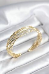Gold Renk Pirinç Vintage Kadın Bileklik