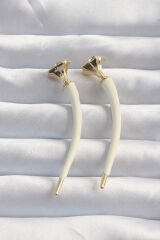 Pirinç Krem Renk Botega Küpe