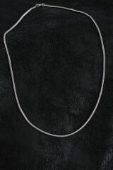 316L Çelik Örme Zincir Model Gümüş Renk Erkek Kolye