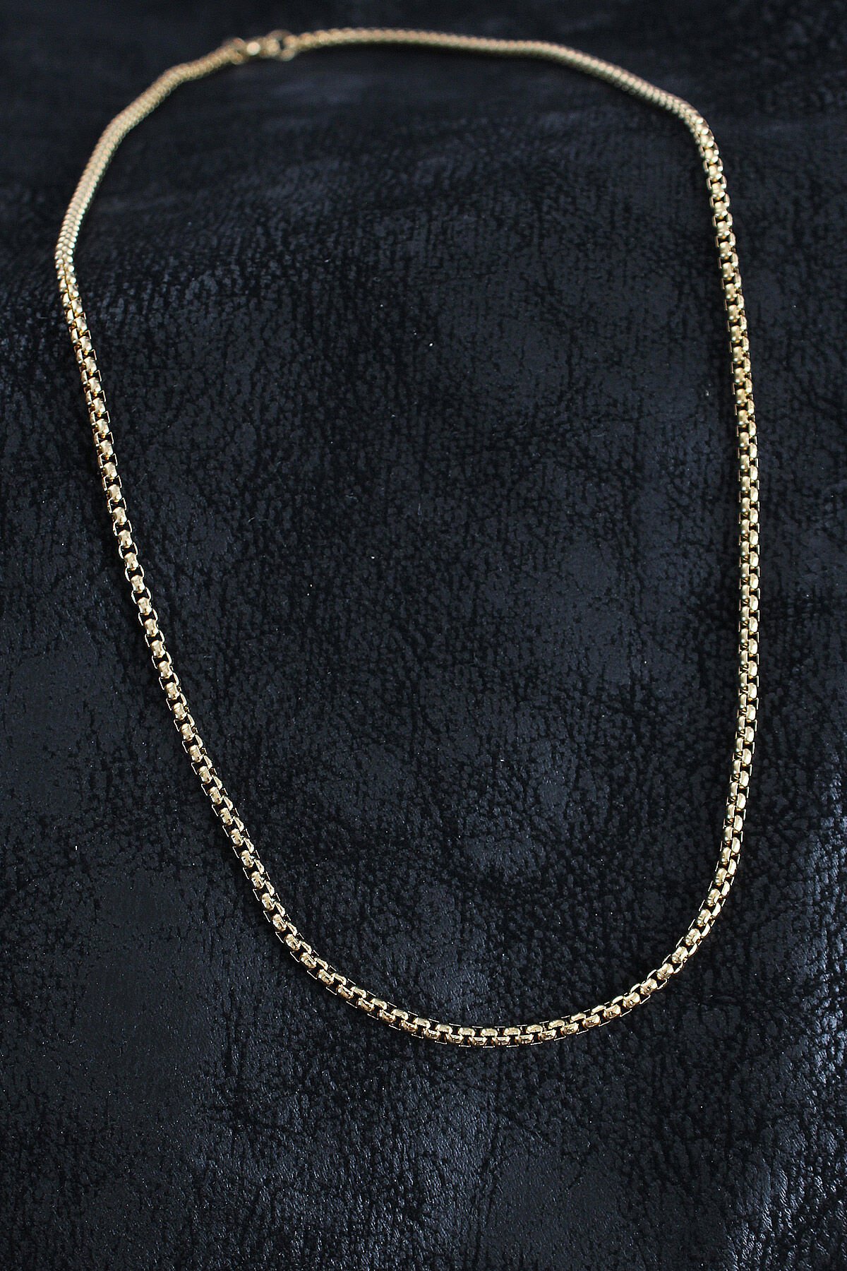 316L Çelik Örme Zincir Model Gold Renk Erkek Kolye