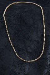 316L Çelik Örme Zincir Model Gold Renk Erkek Kolye