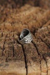 Otantik Çiçek Tasarımlı Ayarlamalı Kadın Yüzük