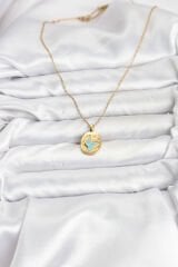 316L Çelik Zincir Gold Renk Kelebek Figür Kadın Kolye