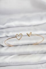 Kalp Model Gold Renk Bileklik